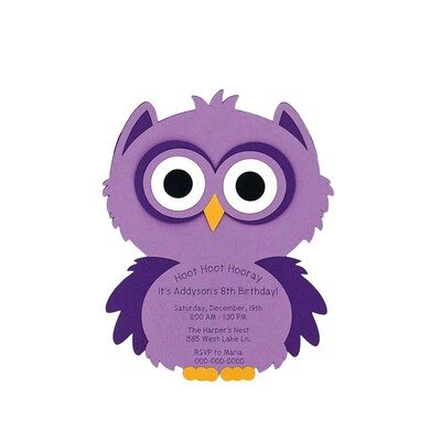 Owl Birthday Invitation - image2